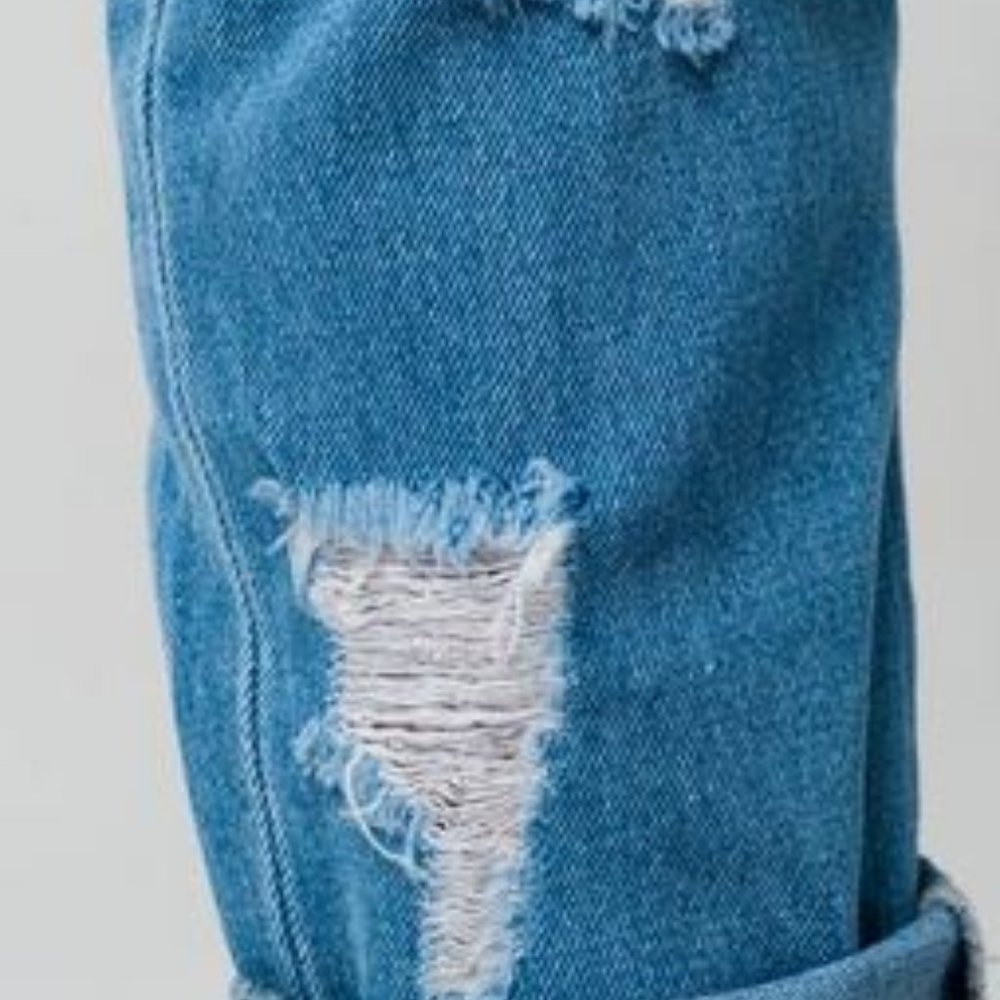 Light Washed Ripped High Waisted Jeans - Picture 6 of 7